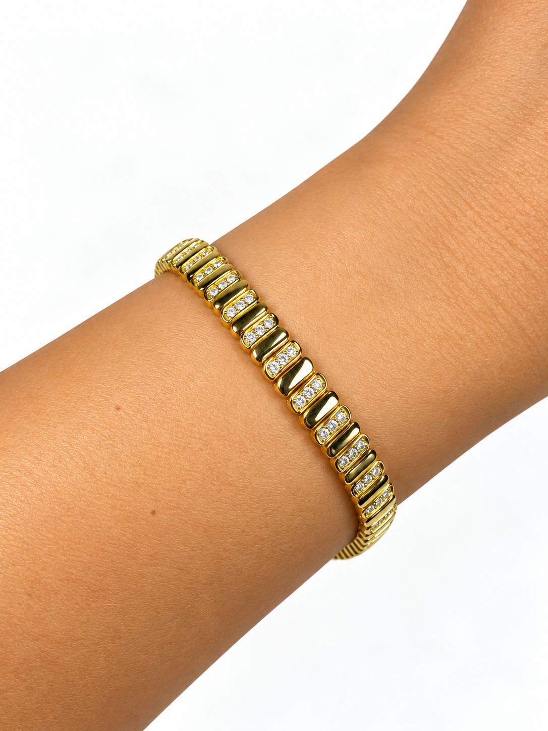 Bv**lgari Marka Model Bileklik(19cm)Gold