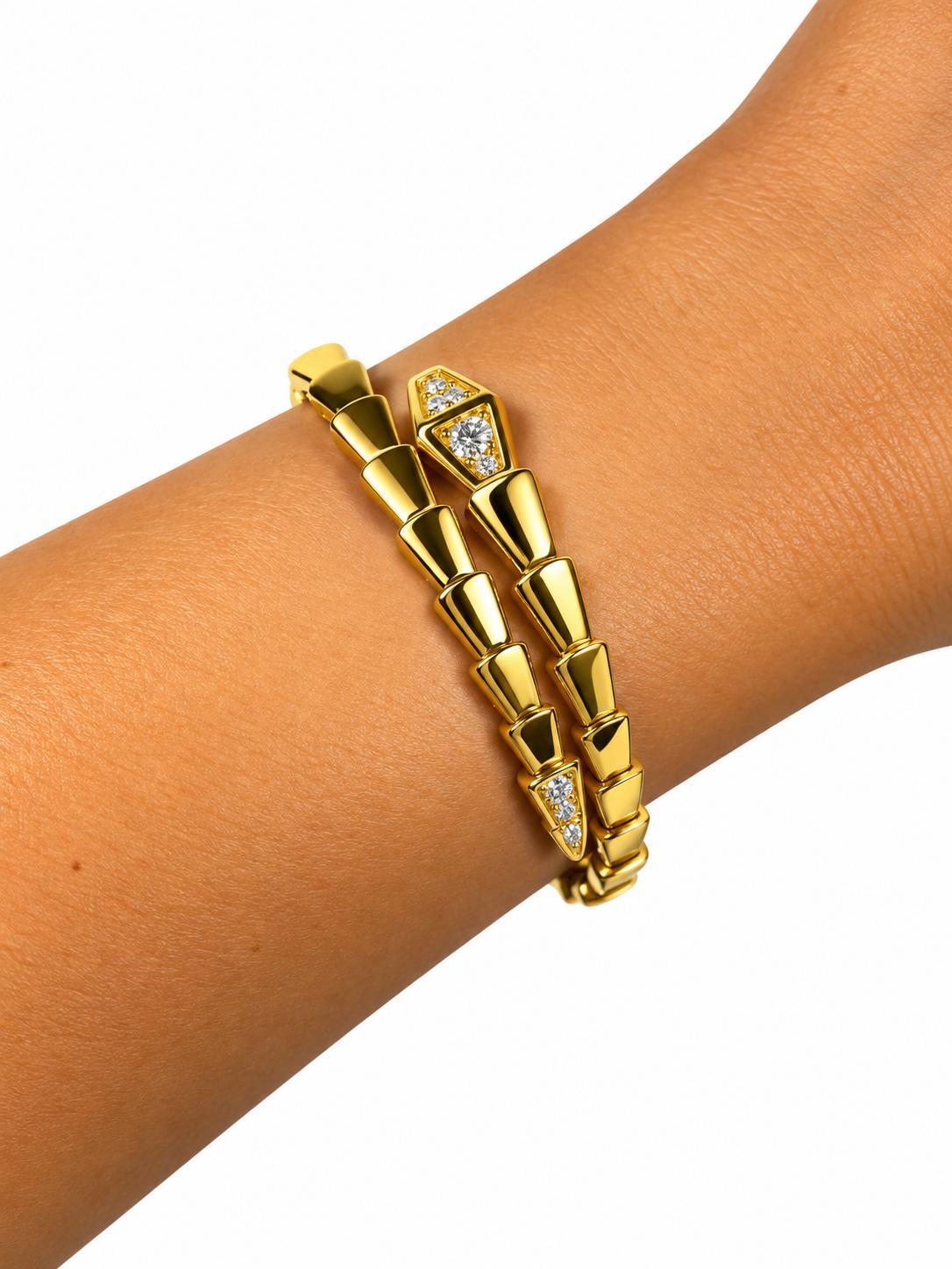 Bv*lgari Marka Serpenti Kelepçe GOLD